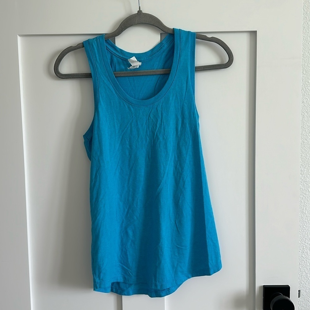 District Women's Size S Racerback Tank Top Aqua Turquoise Blue Casual Basic